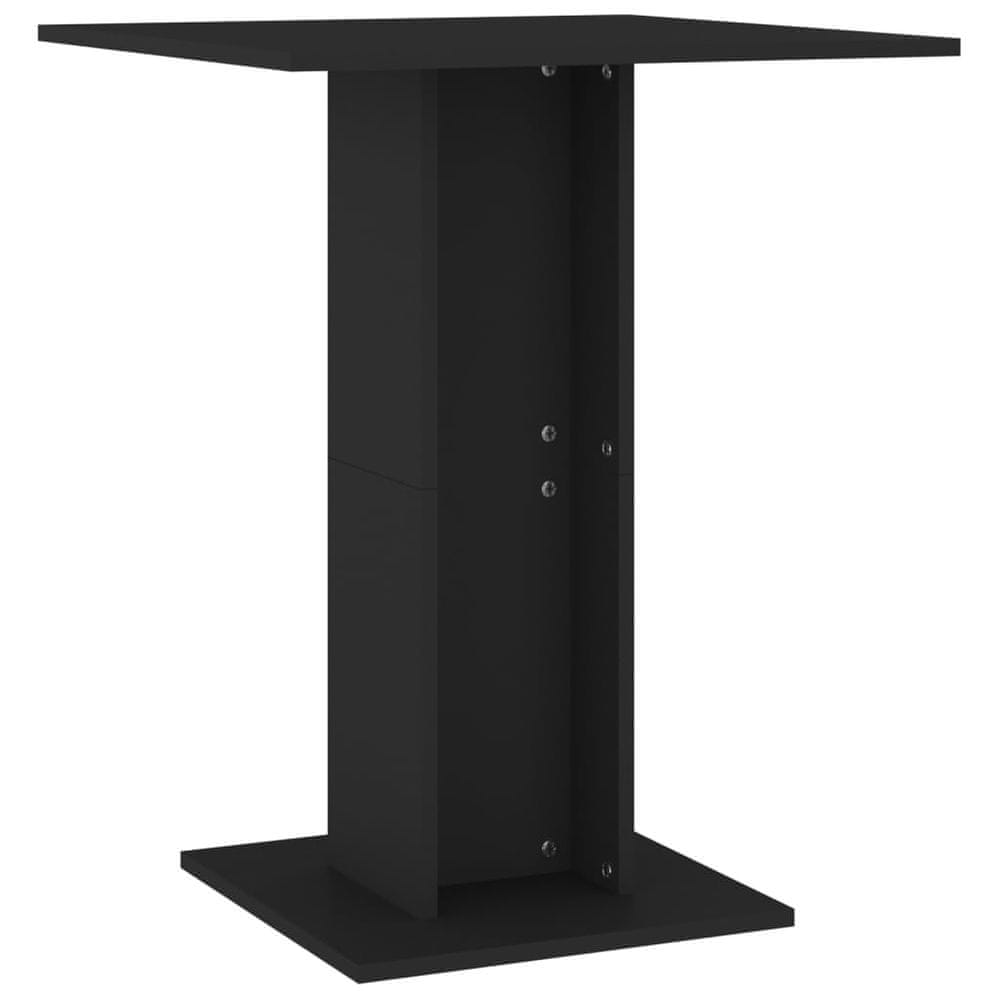 Vidaxl Bistro stolík, čierny 60x60x75 cm, kompozitné drevo